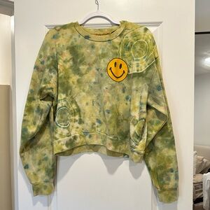 Aviator Nation Tie-Dye Smiley Face Sweater